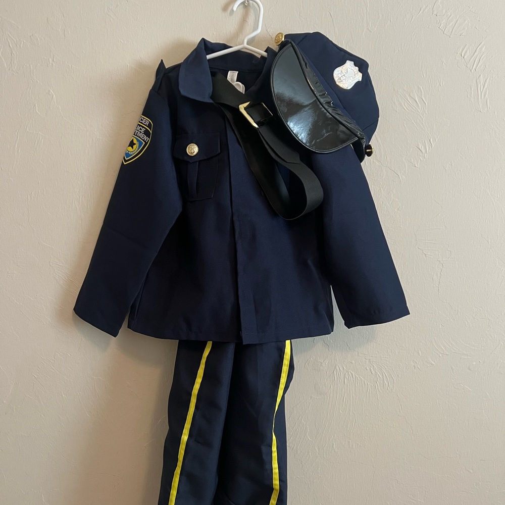 Kids Police Costume - Dark Blue and Yellow